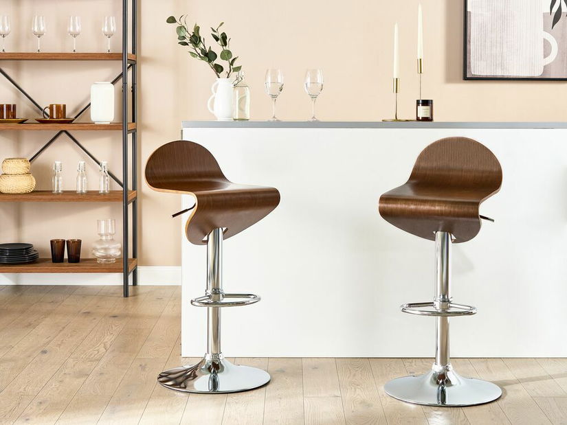 Barová stolička Lincoln (tmavé drevo)