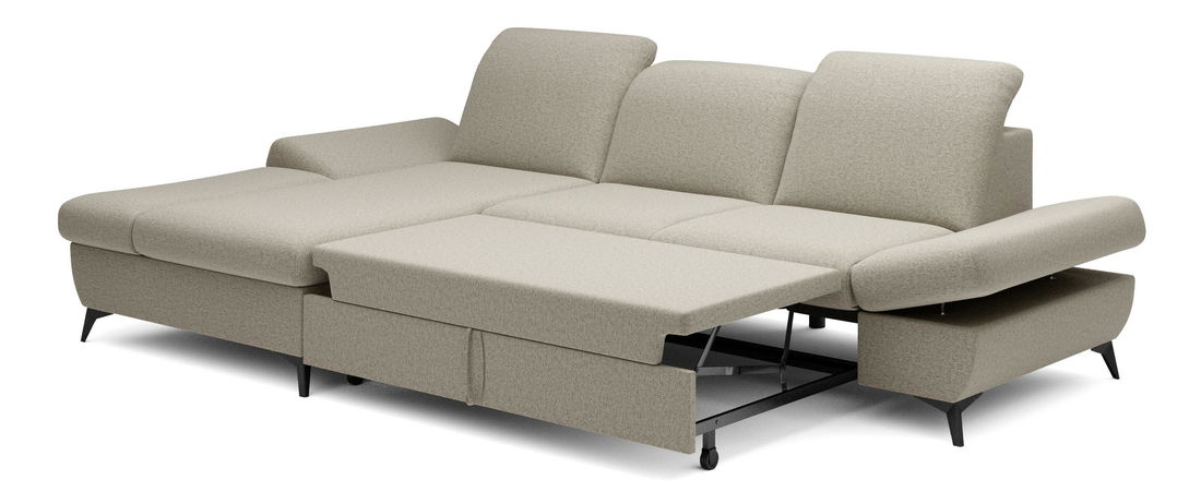 Rohová sedacia súprava Harpie (tmavá béžová) (L)