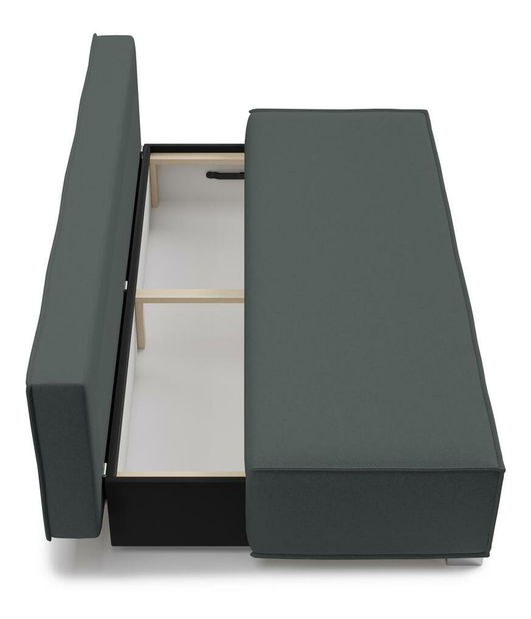 Háromszemélyes kanapé Bale (sötétszürke + ezüst)