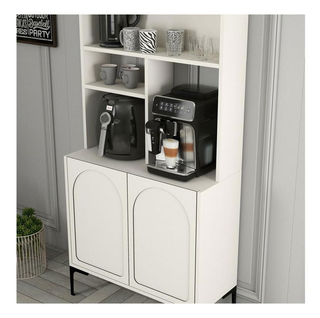 Kuhinjska vitrina Lyantela 80 (krem + crna)