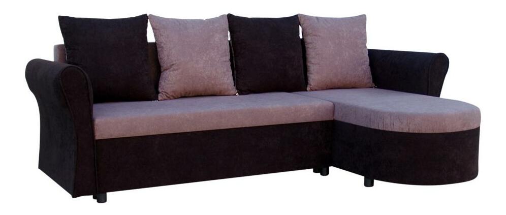 Colțar Darleen s opierkami Negru Gri (1 spațiu de depozitare, spumă) + perne