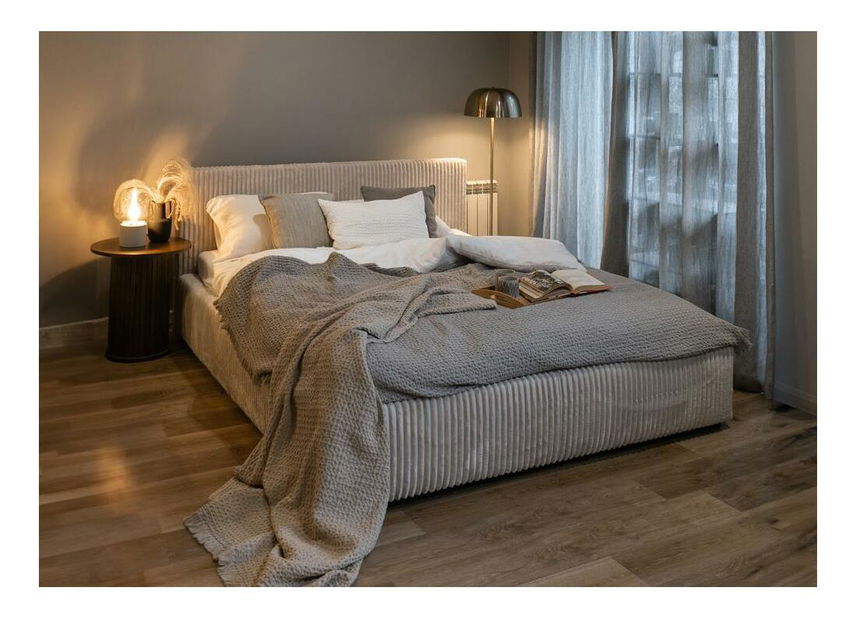 Pat matrimonial 140 cm Tulia 140 (crem + negru)