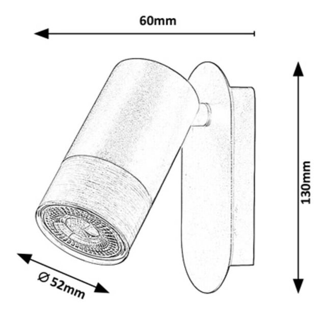 Iluminat de perete Ekanit 5069 (negru mat + argintiu)