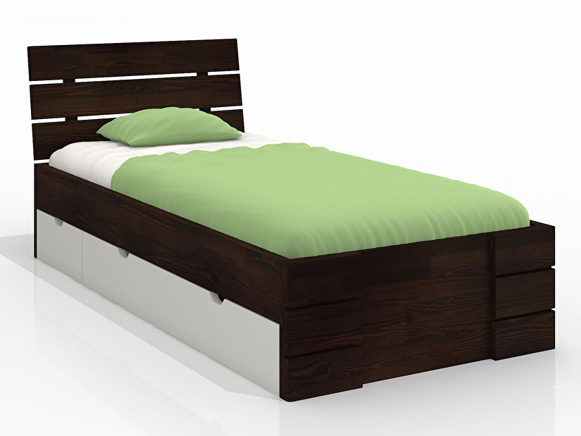 Jednolôžková posteľ 120 cm Naturlig Kids Lorenskog High Drawers (borovica) (s roštom)