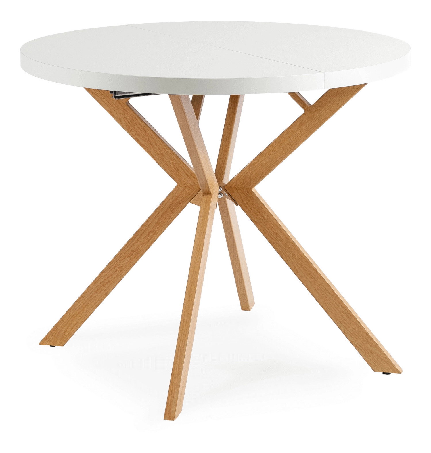 Széthúzható étkezőasztal Localizado (fehér + arany tölgy) (4-6 fő részére)