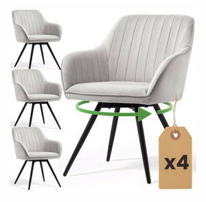 Set blagovaonskih stolica (4 kom.) Tornato (siva)