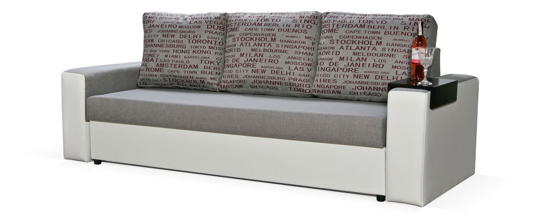 Pohovka trojsedačka Lavenda (sivá + biela)