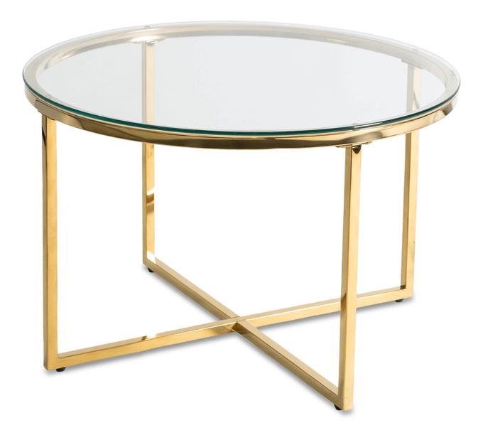 Măsuță cafea Fragmento (transparentna + auriu) 