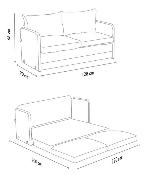 Sofa na razvlačenje Sagoretti (krem)
