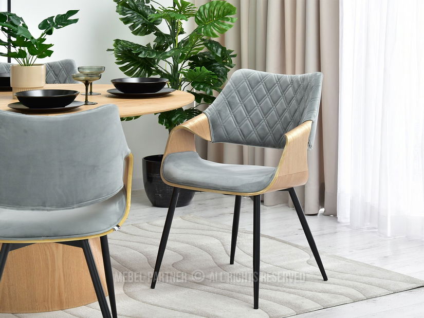 Stolica Rolf K (hrast sivi + crna)