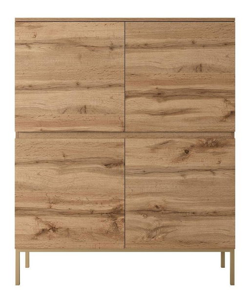 Dulap Bennasi B1 (stejar wotan + auriu)