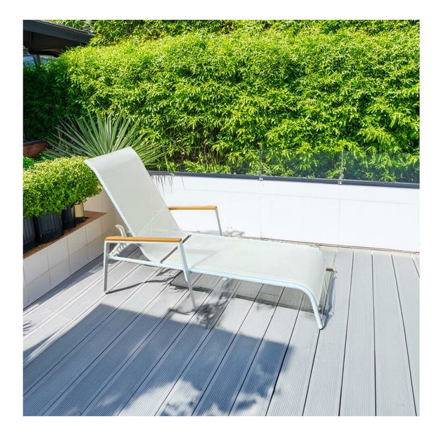 Kerti nyugágy Banto (fehér + tölgy) *bazár