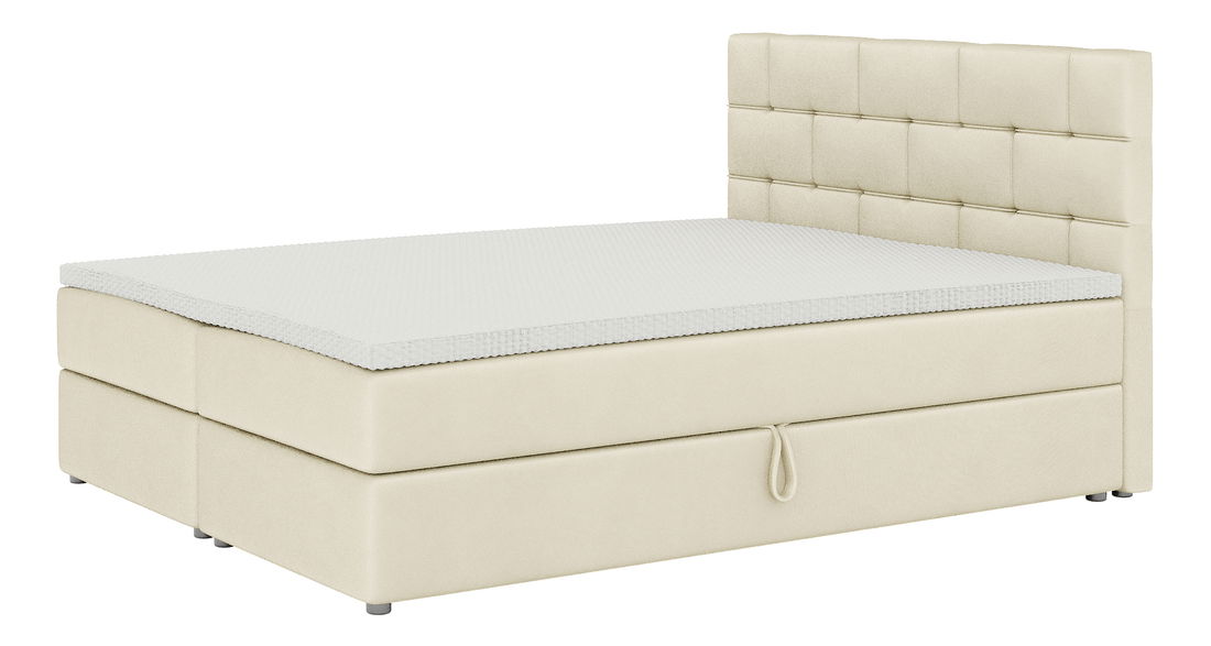 Manželská posteľ Boxspring 180x200 cm Waller (béžová) (s roštom a matracom)