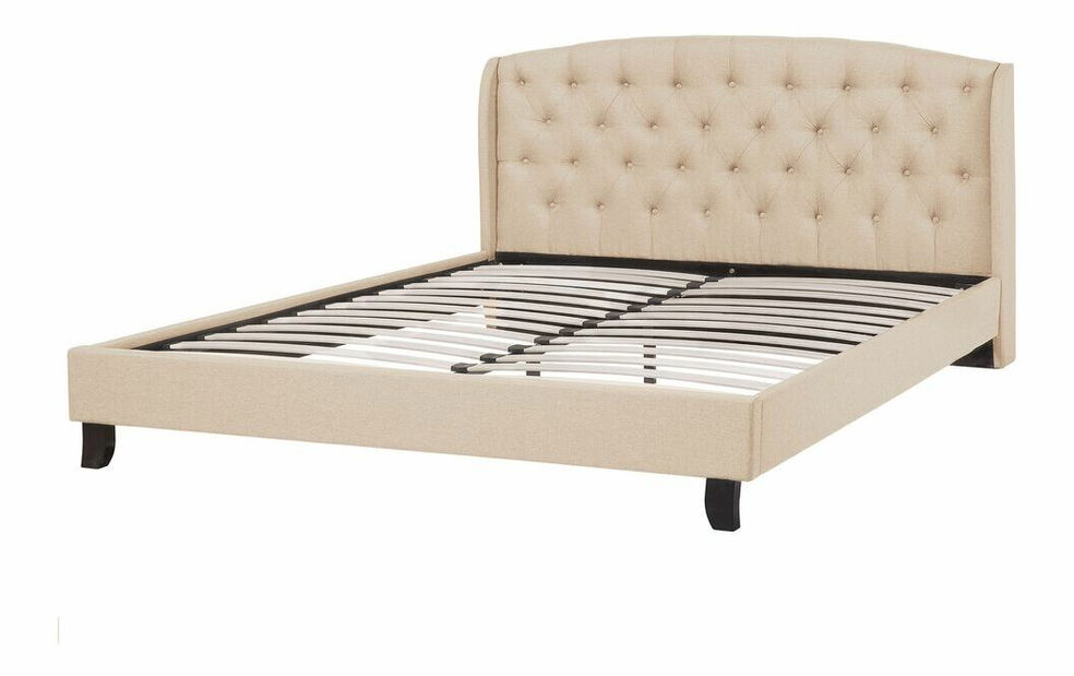 Pat matrimonial 140 cm BORD (cu somieră) (bej)