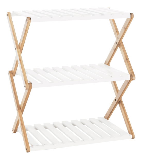 Regál Petria 2 (biela + hnedá)