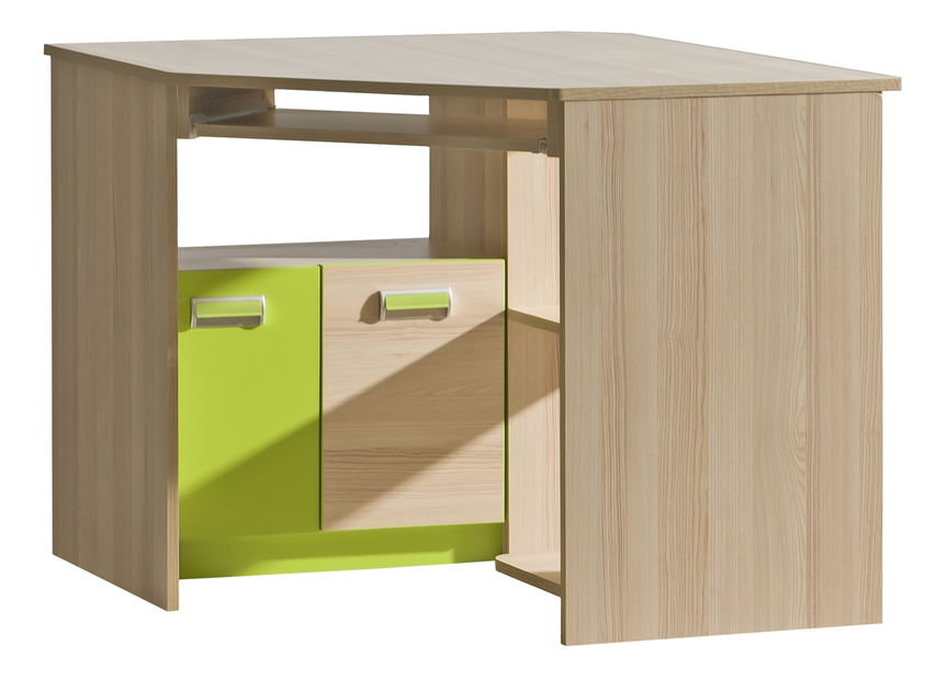 Sarok számítógépasztal Echo L11 zöld