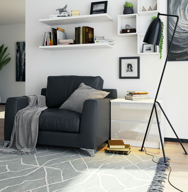 Nočný stolík Kalista (metalický lesk)