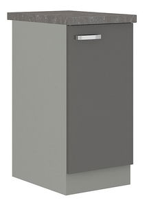 Donji kuhinjski ormarić Milo 40 D 1F BB (siva + sivi sjaj)