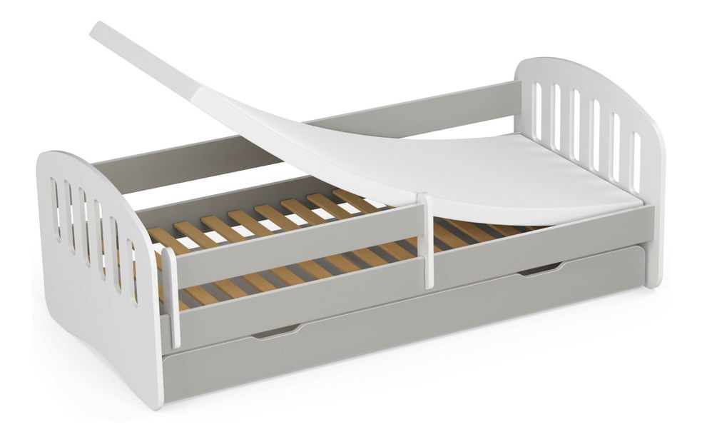 Pat pentru copii Preena (Gri) (cu saltea)