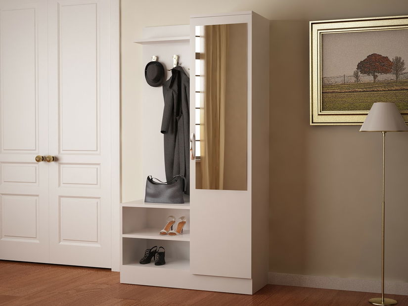 Előszoba bútor Dereck (fehér)