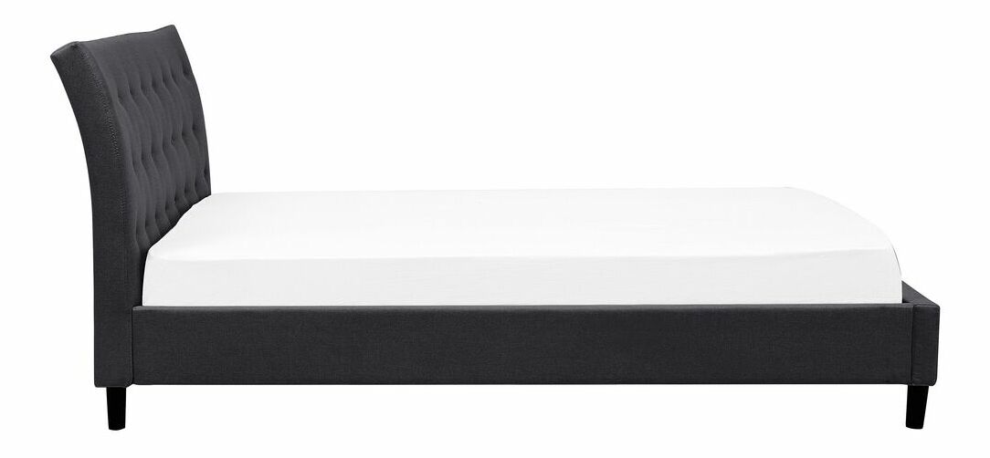 Pat matrimonial 180 cm SANTORI (cu somieră) (gri închis)