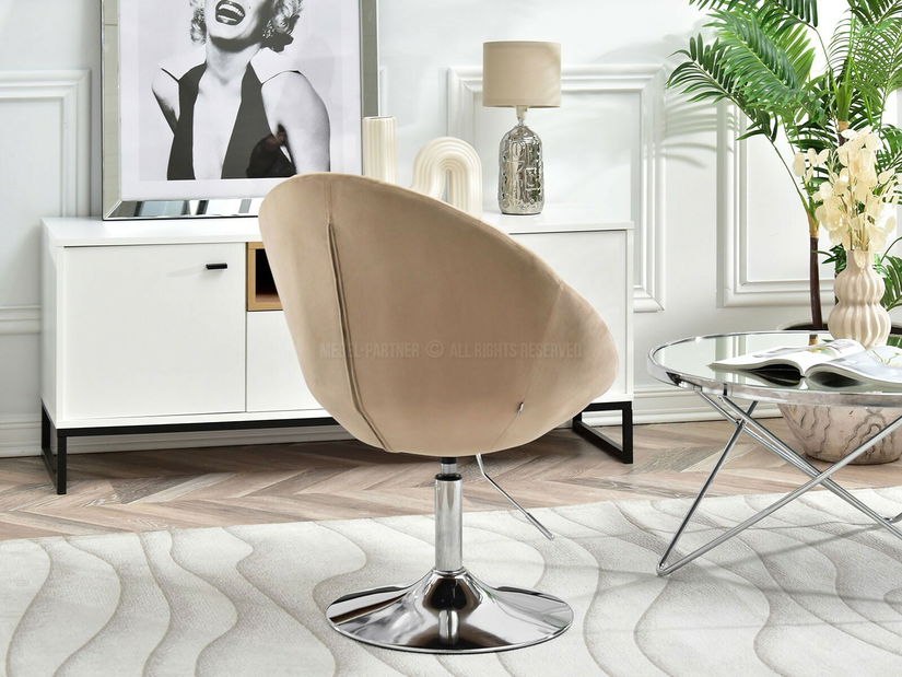 Kreslo Lush 4 (béžová + zlatá)
