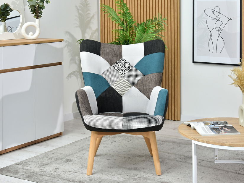 Fotoliu Nutri (patchwork + negru)