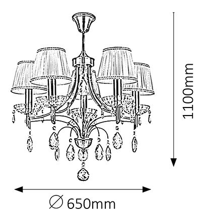 Lustră Claudia 7279 (bronz)