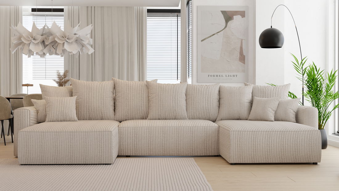 Kutna garnitura Napolia U (krem)