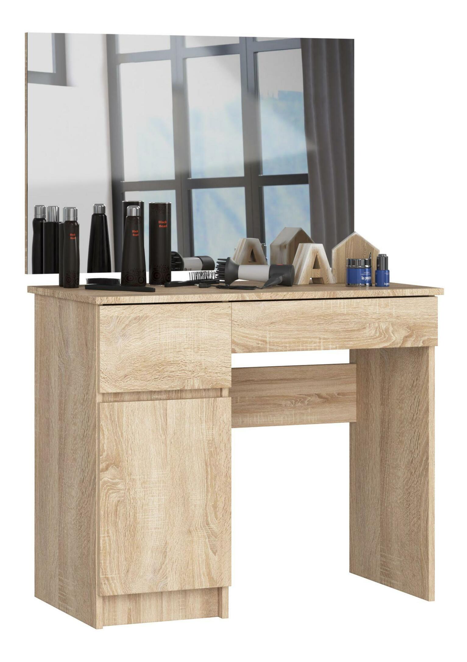 Fésülködőasztal Parijat (sonoma tölgy) (tükörrel) (B)