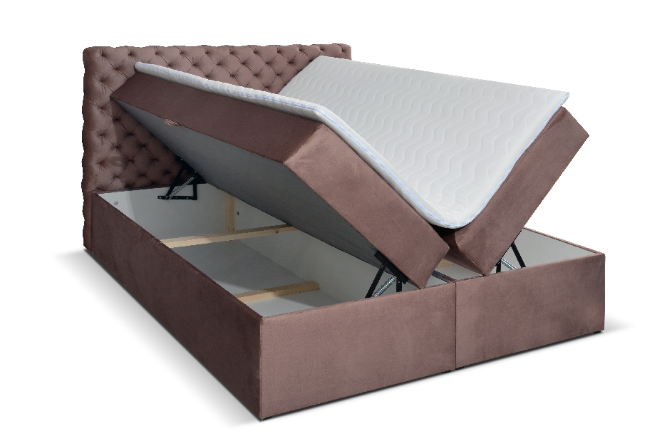 Franciaágy Boxspring 140 cm Orimis (szürke)