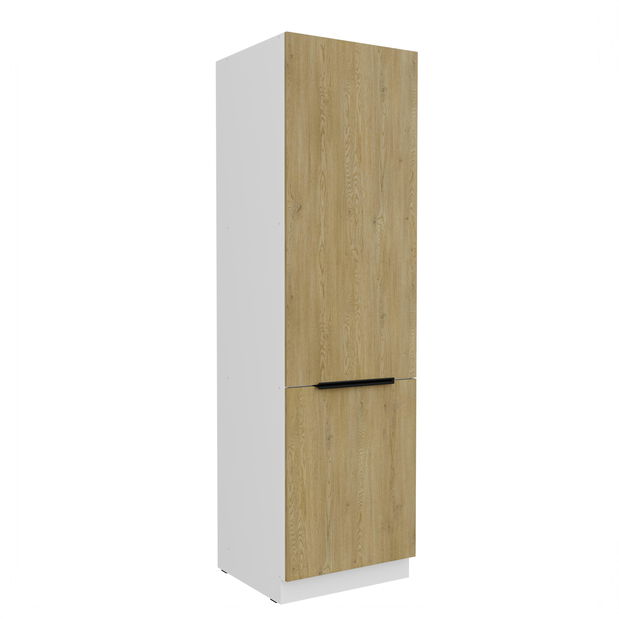 Dulap bucătărie pentru alimente Carminia 60 DK-210 2F (stejar cremona + alb)