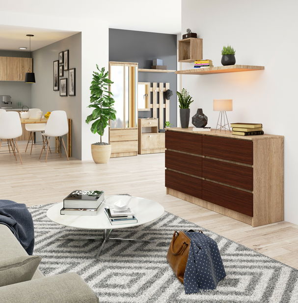 Komód Keanu (szonoma tölgy + wenge)