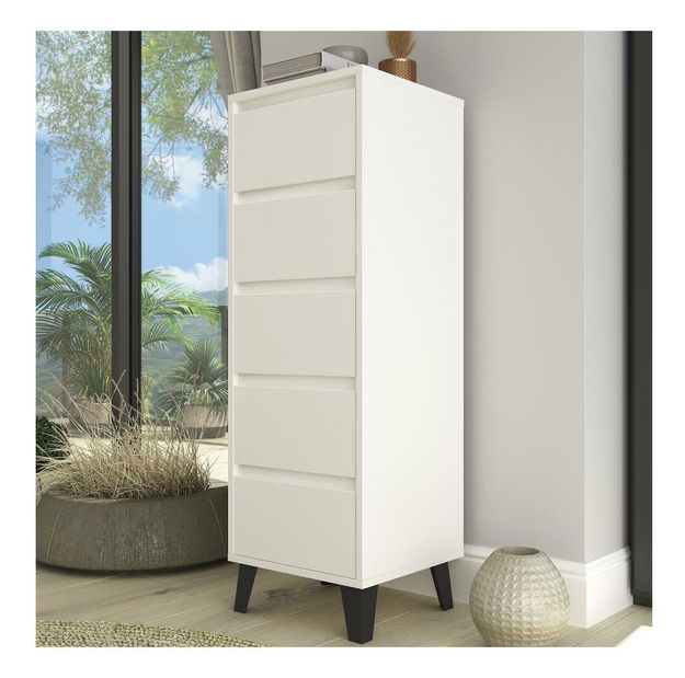 Komoda Brisas 3 (biela + čierna) 