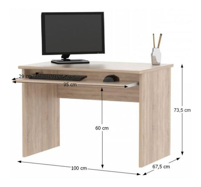 Masă de scris Hansa 2 NEW 02 (stejar sonoma)