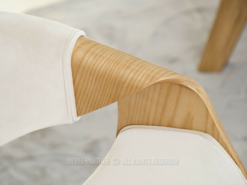 Jedálenská stolička Busque (krémová + dub)
