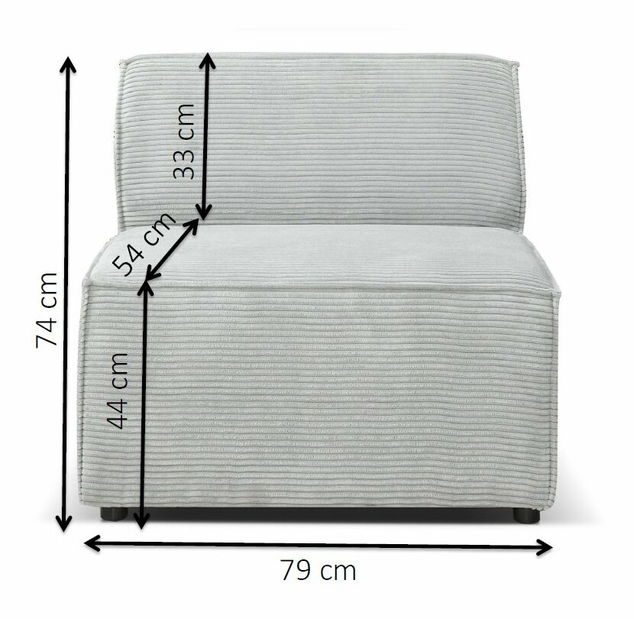 Kutna garnitura Cuboid L (bež) (L)