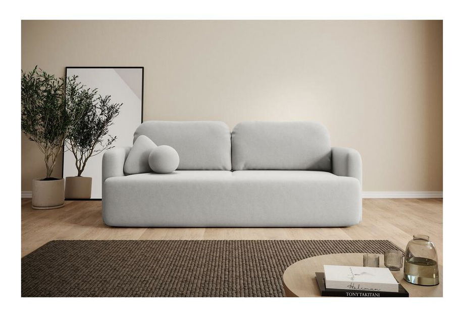 Háromszemélyes kanapé Linaki (szürke + fekete) 