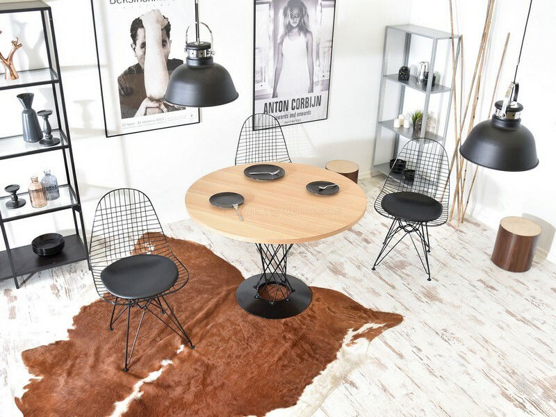 Jedálenský stôl Torpedo (popolavá + čierna)