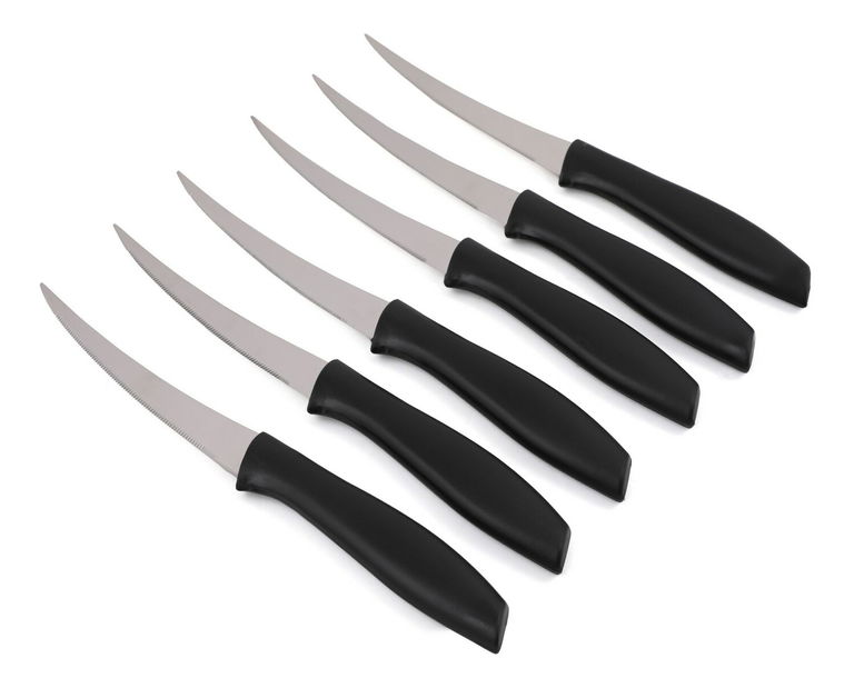 Set cuțite (6 buc.) Magna (Negru + argintiu