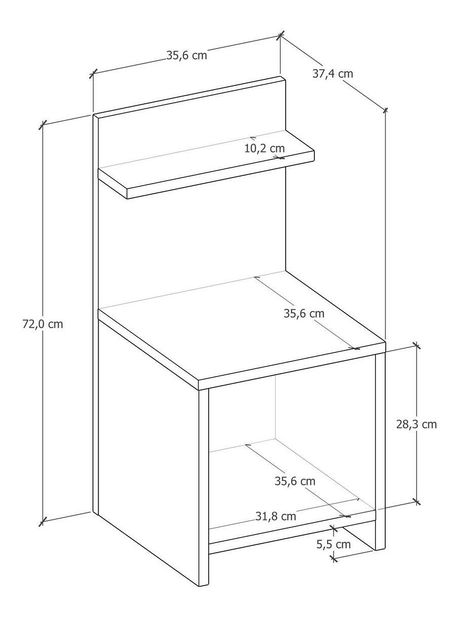 Nočný stolík Vikimora (biela)