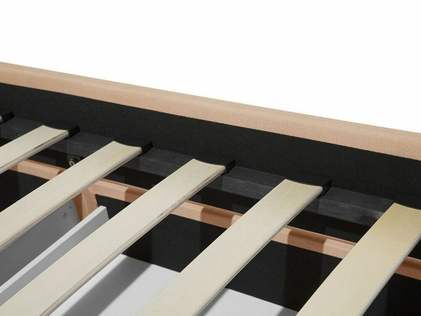 Franciaágy 160 cm MONTHY (ágyráccsal és tárolóhellyel) (bézs)