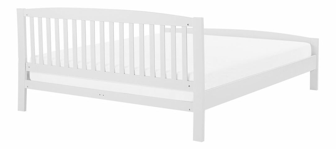 Franciaágy 180 cm CASTLE (ágyráccsal) (fehér)