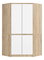 Rohová šatníková skriňa Sumergible (dub sonoma + biela)