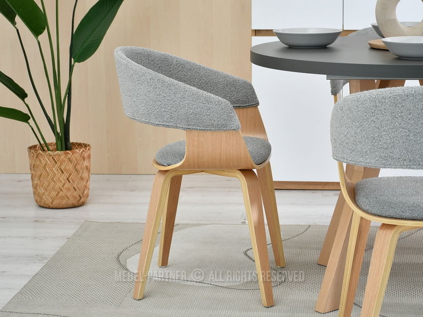 Scaun Renzo (gri + stejar) *lichidare de stoc