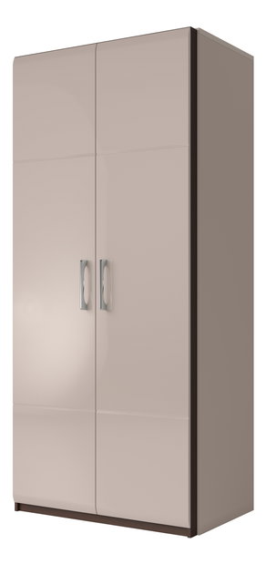 Šatníková skriňa Melia Typ 18 (sivá piesková + dub sonoma tmavá + sivý pieskový lesk)