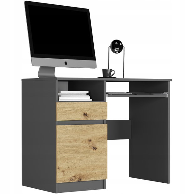 PC asztal Naldar (antracit + artisan) (B)