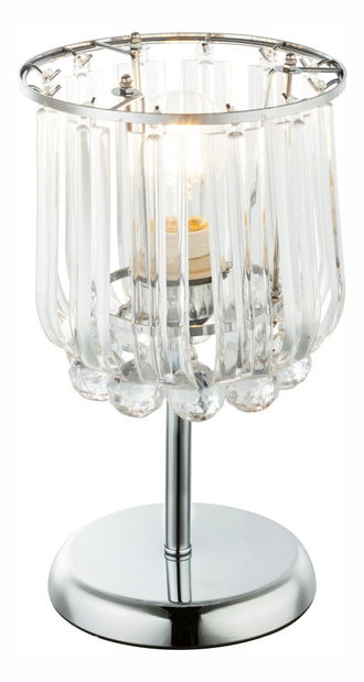 Stolové svietidlo s kryštálmi Minnesota 15303T (s kryštálmi) (chróm + priehľadná)