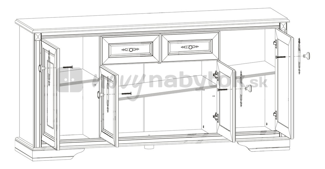 Komoda BRW STYLIUS NKOM 4D2S