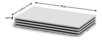 Polc 4 db. Borina (fehér) 